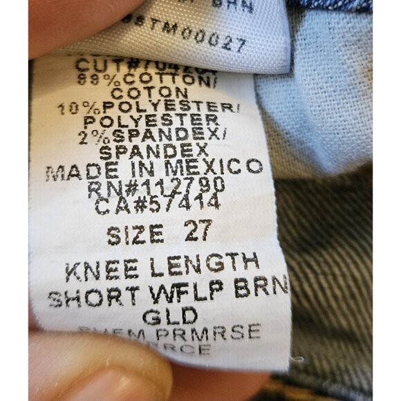 True Religion Womens Knee Length Shorts Medium Wash Size 27 Low Rise - Picture 14 of 14